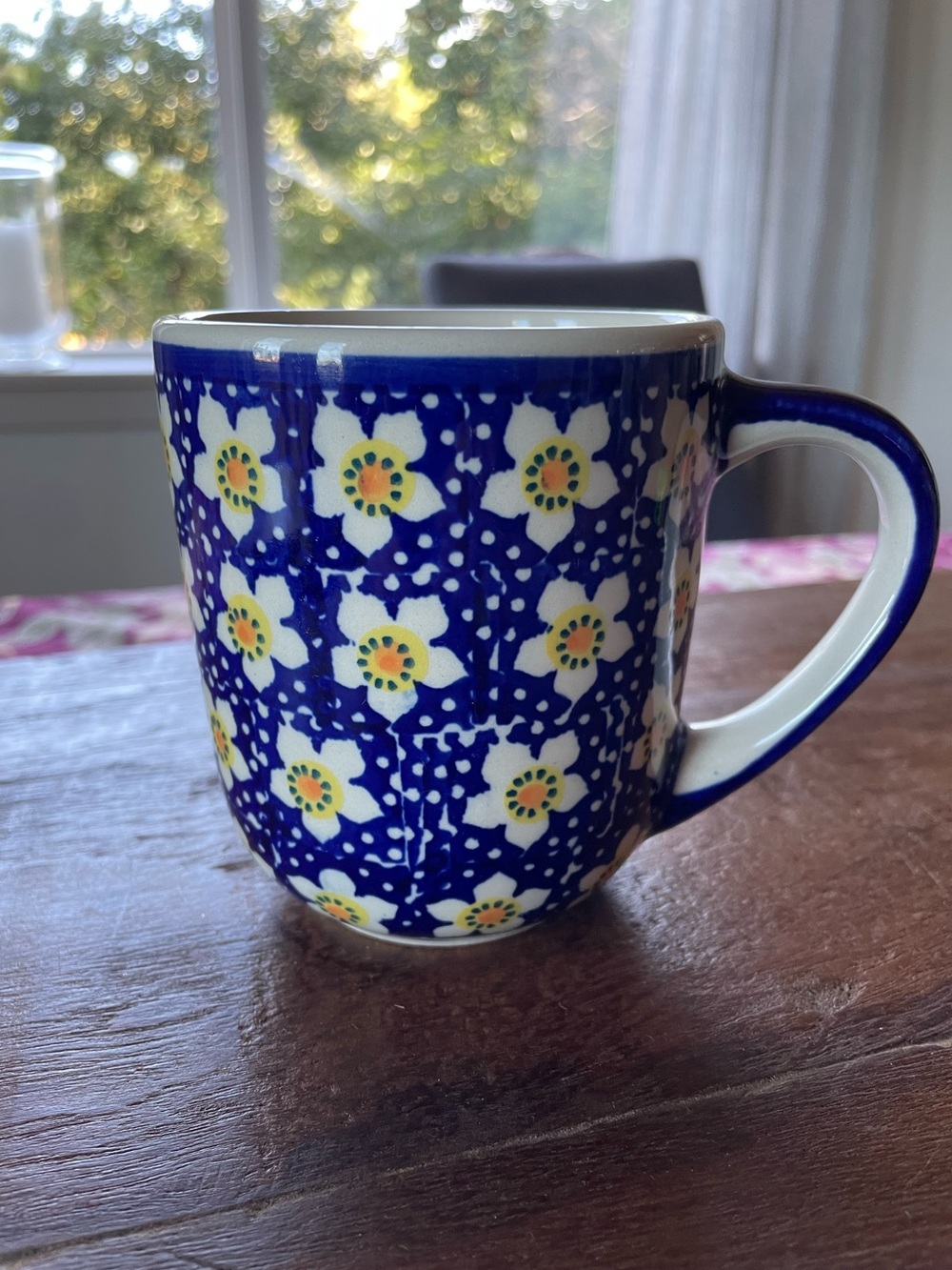 Polish Pottery Boleslawiec Blue Ceramic Mug